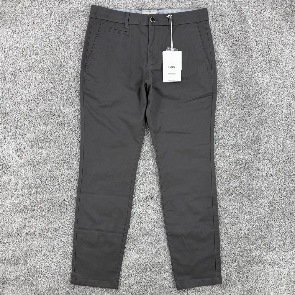Perk Feel Good Chinos Men's 31x30 NWT Faded Black Slim Fit Cotton Stretch